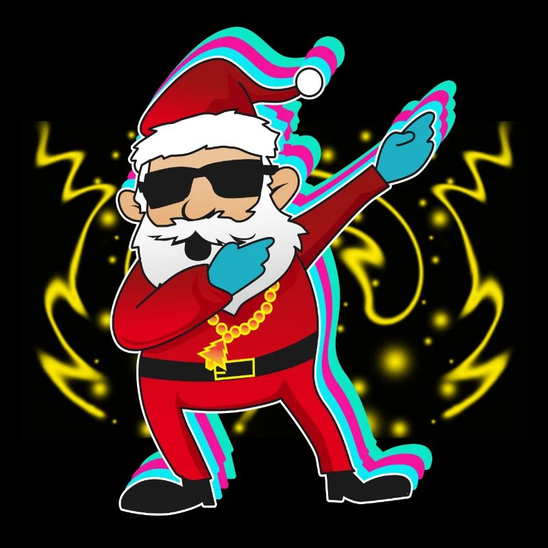 Dab Santa Gift Christmas Christmas Dabb