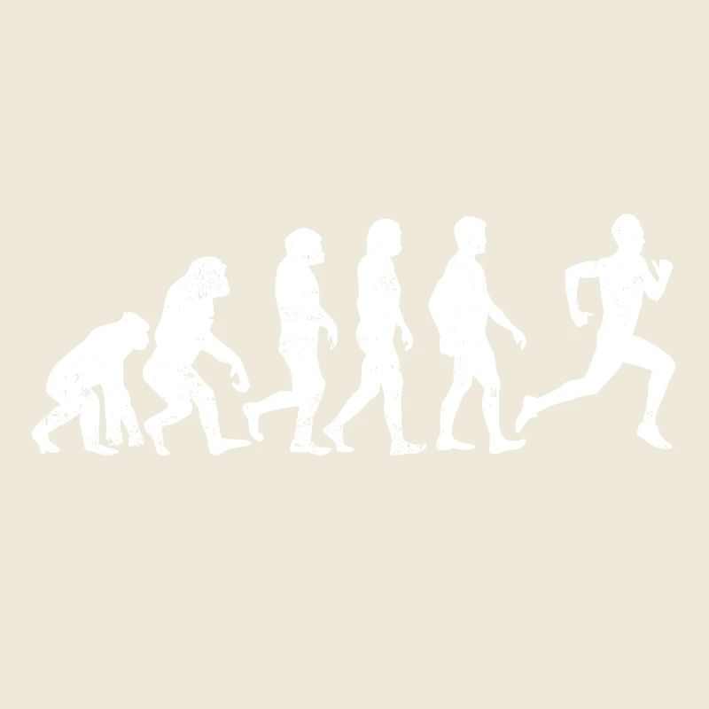 Läufer evolution rennen joggen geschenk marathon