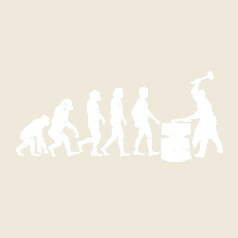 Schmied evolution geschenk schmiedekunst hammer