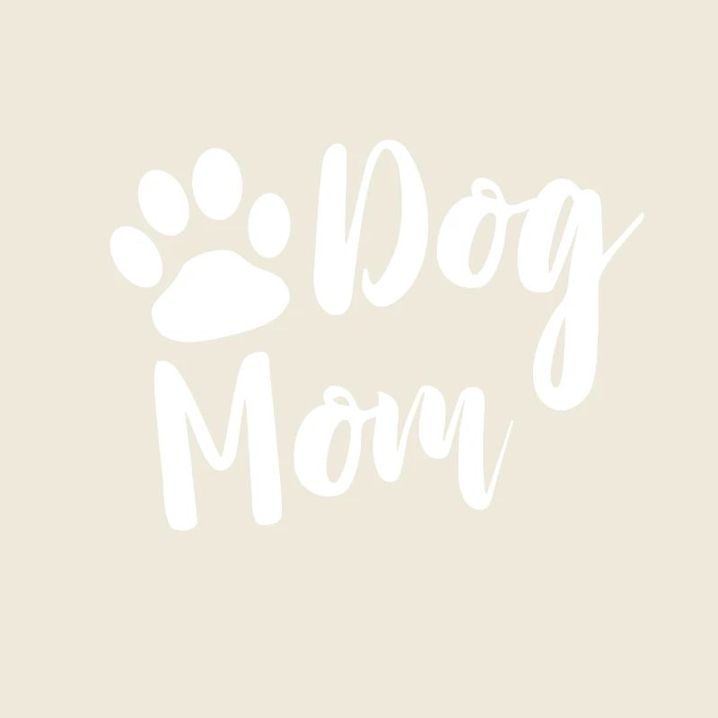 Chien maman avec patte en blanc comme un cadeau