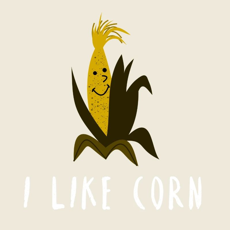 J'aime le maïs de maïs sur l'idée cadeau cob Vegan