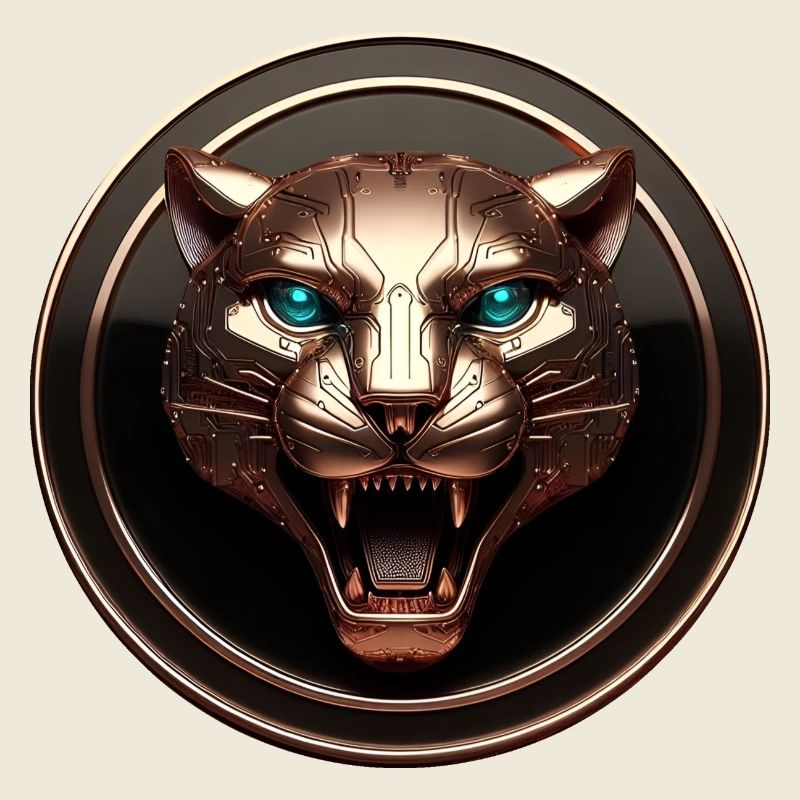 Futuristischer Tech-Panther Gold