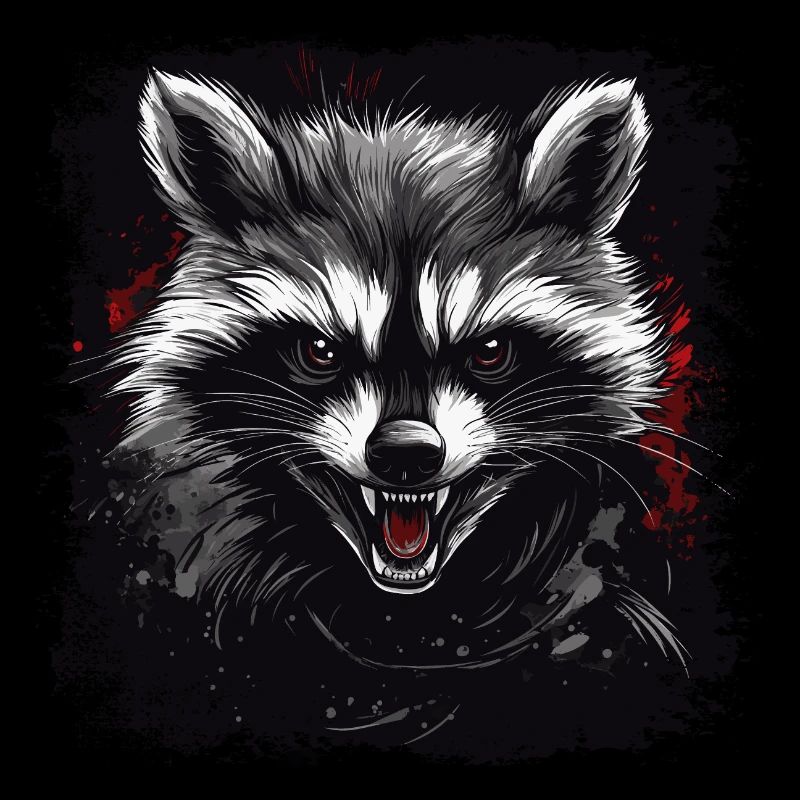 Angry raccoon