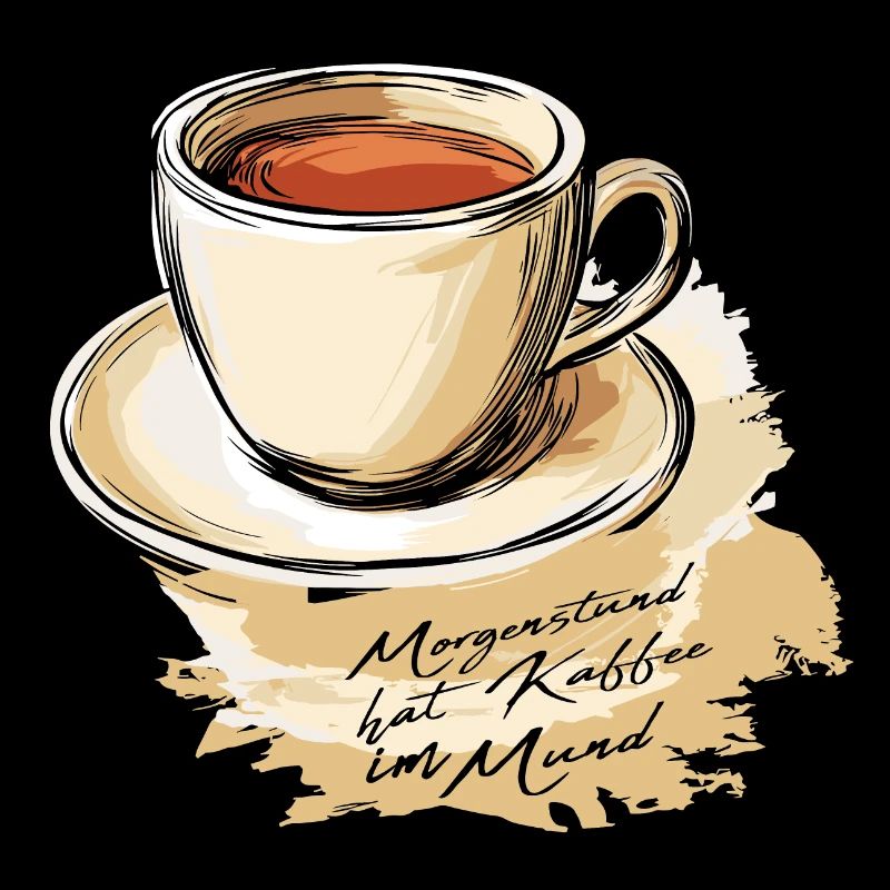 Morgenstund has coffee in his mouth. Pure coffee