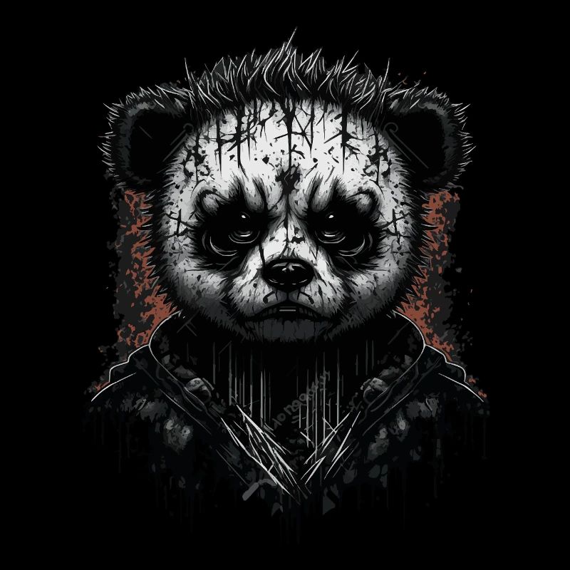 Black metal Panda
