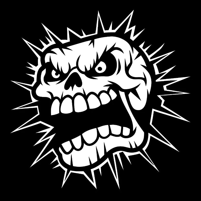 Wütender schreiender Skull