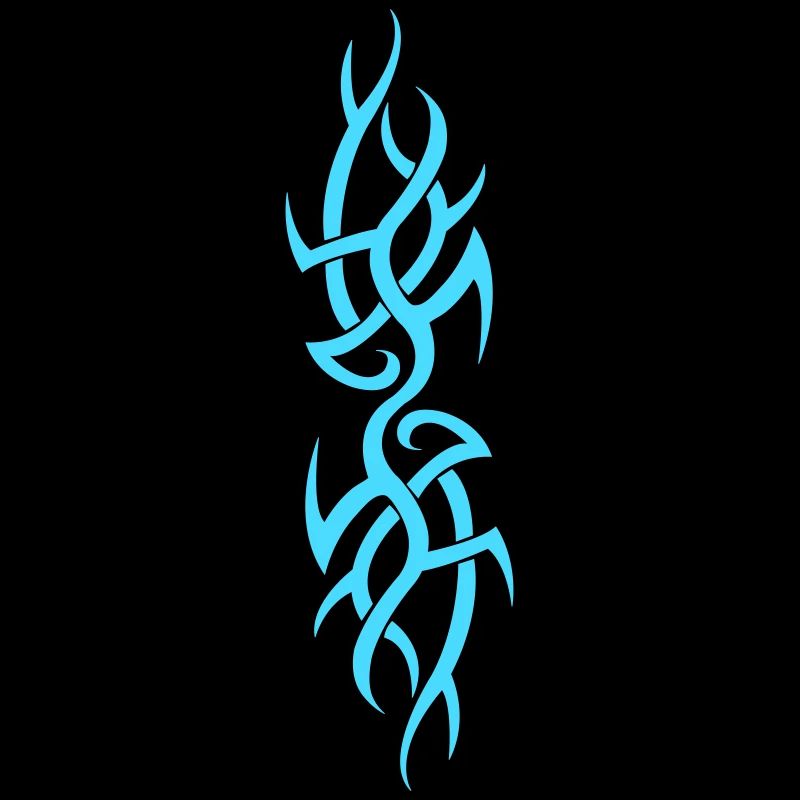 Blue Flame Tribal Pattern