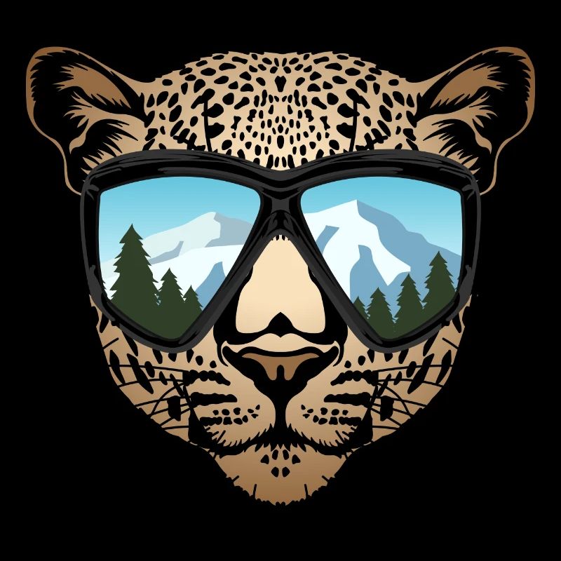 Leopard Googles Gift For Snowboarding Winter Sport