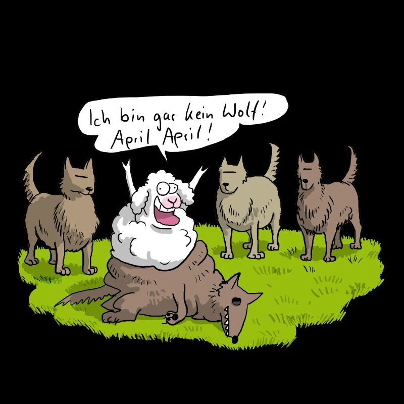 Aprilscherz Schaf