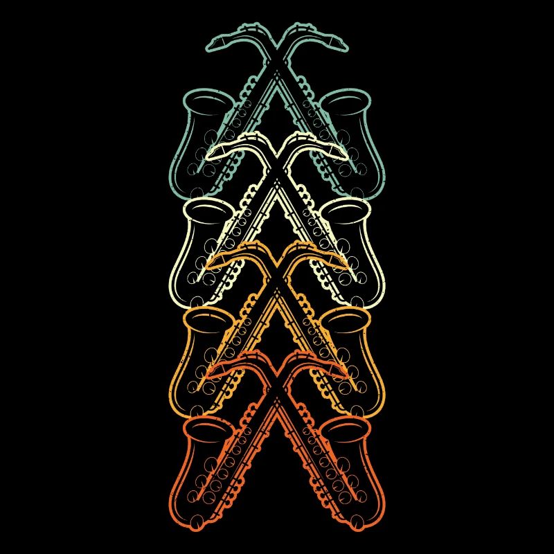 Saxofonist Geschenk Retro Saxophon