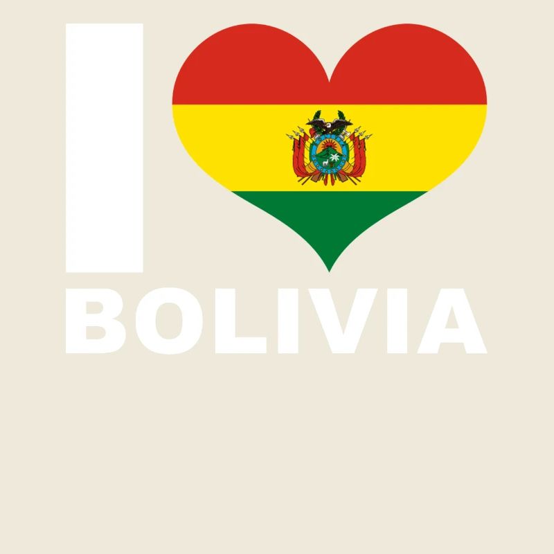 J’aime bolivie drapeau de cœur Bolivie