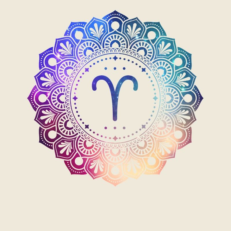 Bélier Symbole du signe du zodiaque Mandala