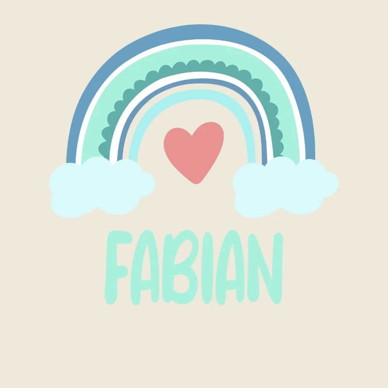 Fabian Name Regenbogen Baby