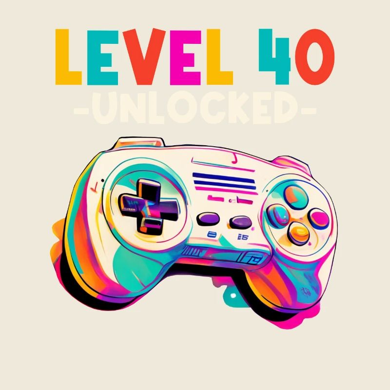 Level 40 Jahre Gaming 40er 40 Geburtstag