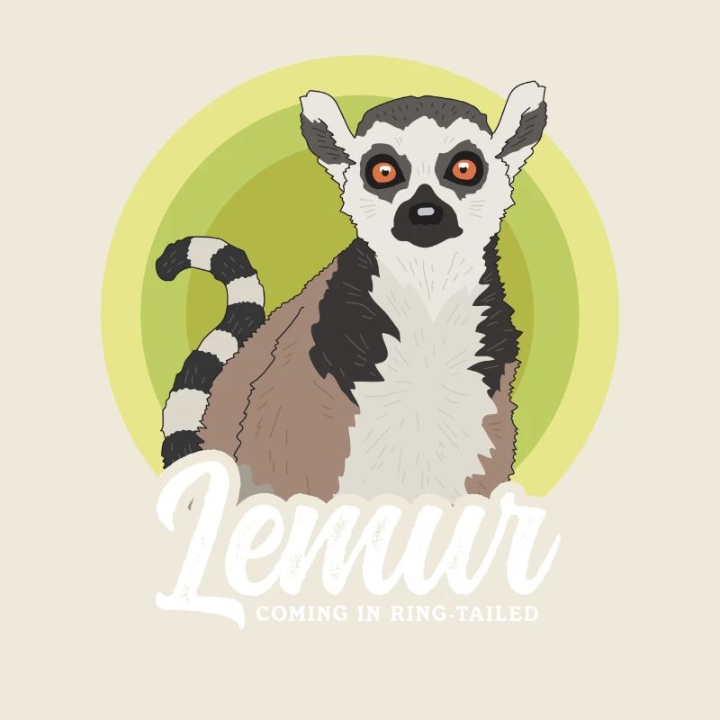 Lemur Katta Lemuren Ringelschwanz Lemure Geschenk