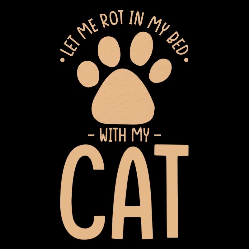 Chat Nap Paresse Laissez-moi pourrir dans mon lit avec mon chat