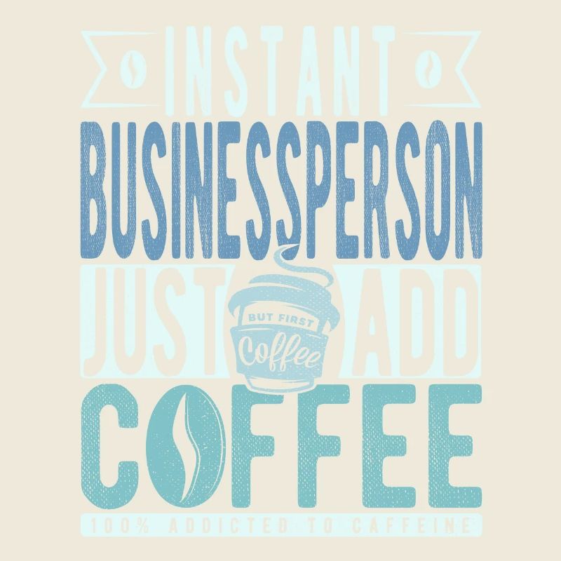 Instant-Geschäftsmann fügt einfach Kaffee hinzu