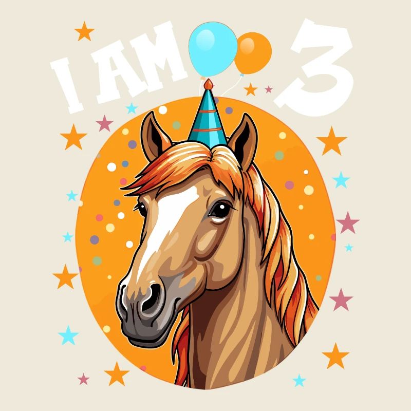 Ich bin 3 Jahre alt Pferde Pferd 3. Geburtstag