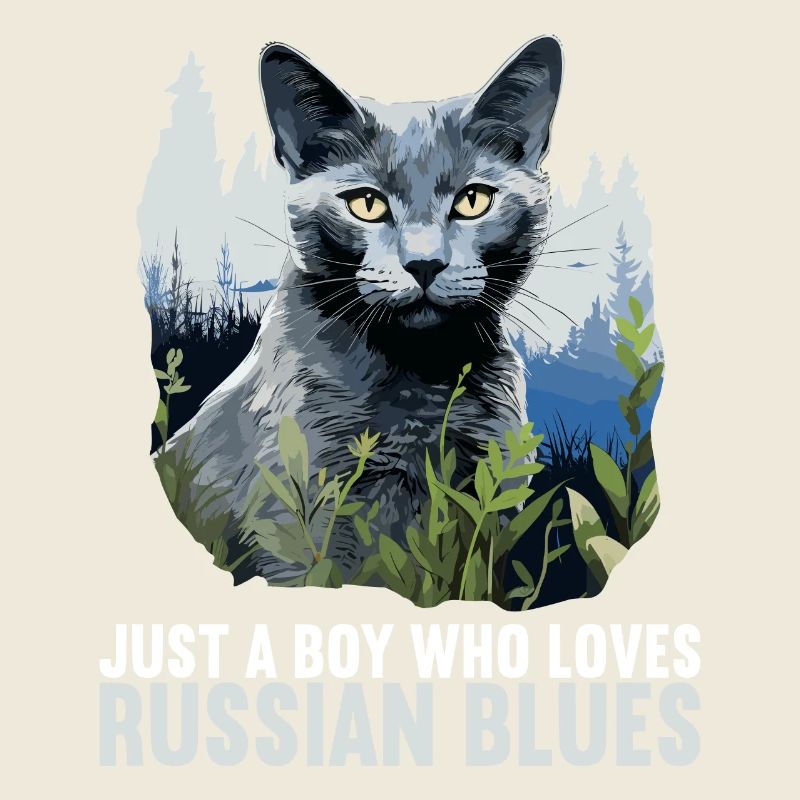 Chat bleu russe Russisch Blau Katze