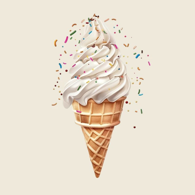 Sommerfreude Mit Buntem Eiscreme Motiv