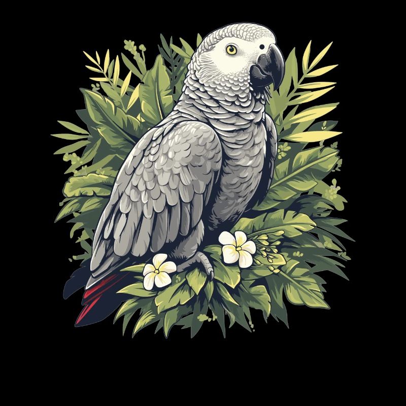 African grey parrots