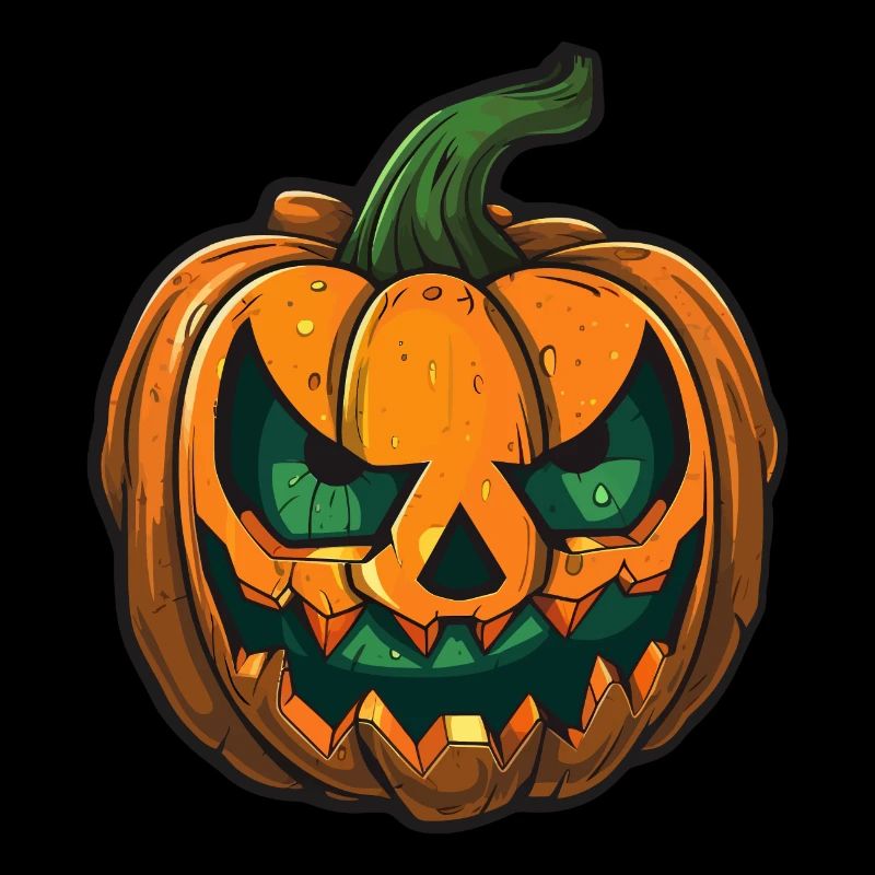 Halloween Pumpkin Grimace Face Scary Eyes