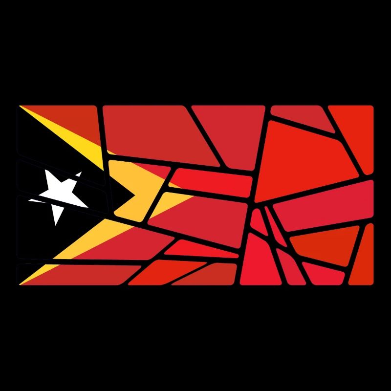 Land Flagge Osttimor Timor Leste