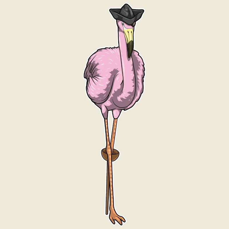 Flamingo Pirat Holzbein