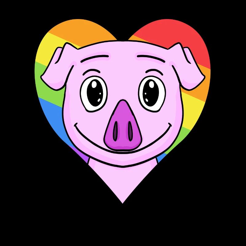 Schwein Lgbt Regenbogen Farben