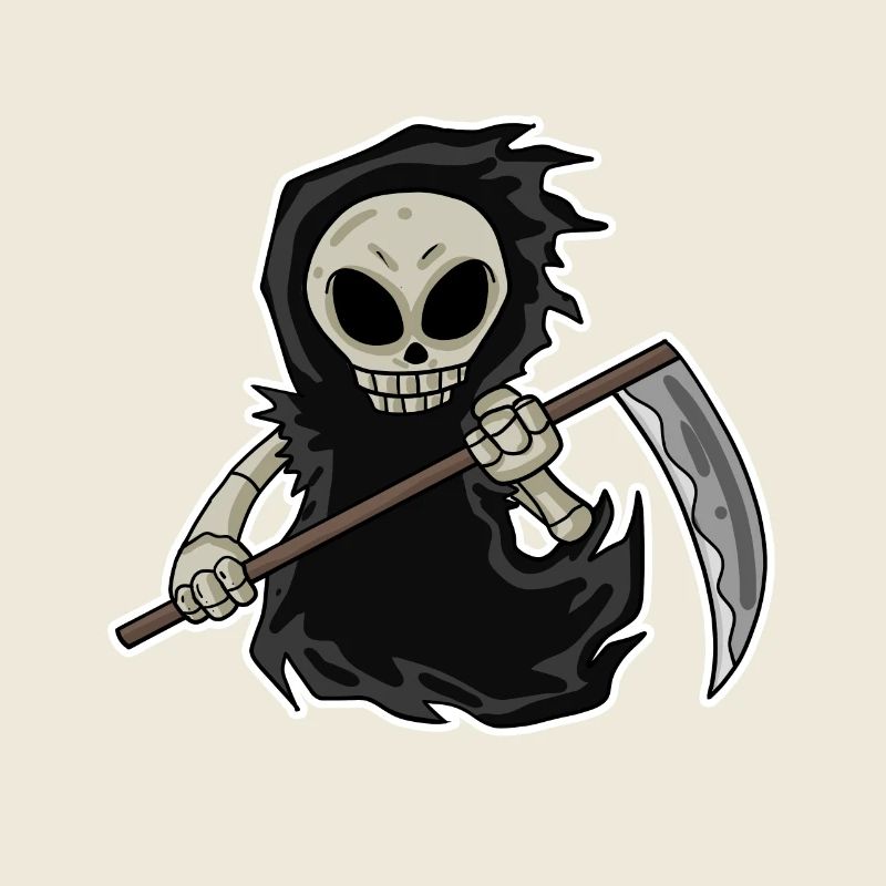 Sensenmann mit Sense