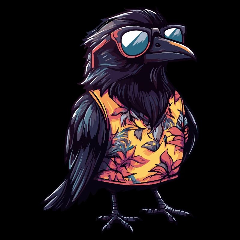 Corbeau Corbeau Bande dessinée Été cool
