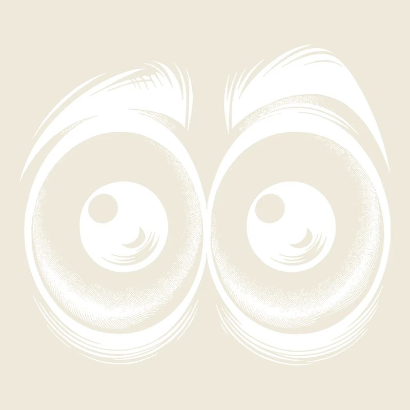 Witzige Augen mit starrem Blick