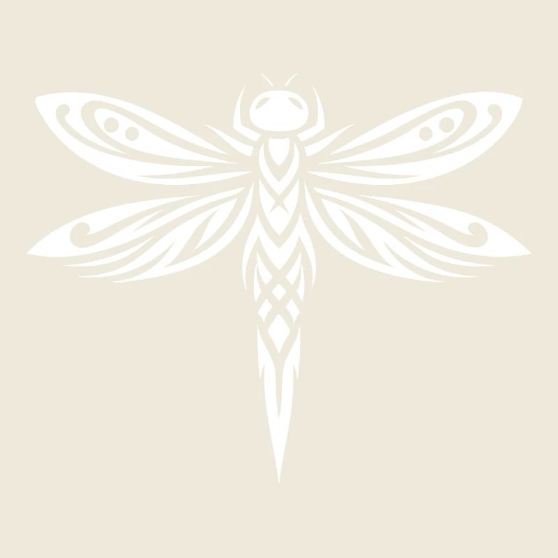 Élégant tatouage de libellule en filigrane