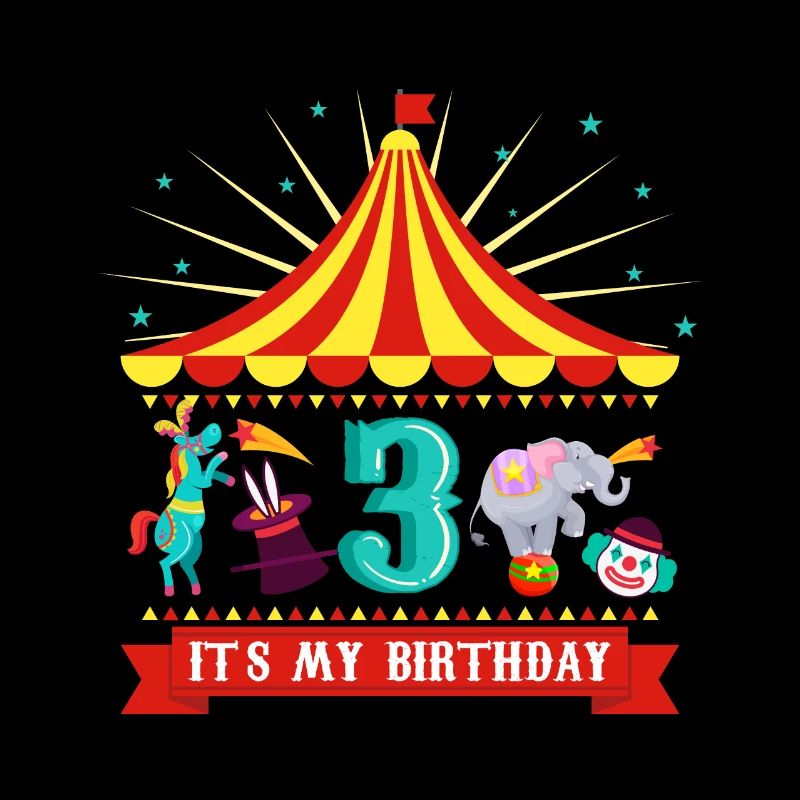 Zirkus Geburtstag 3. Karussell 3 Jahre Alt