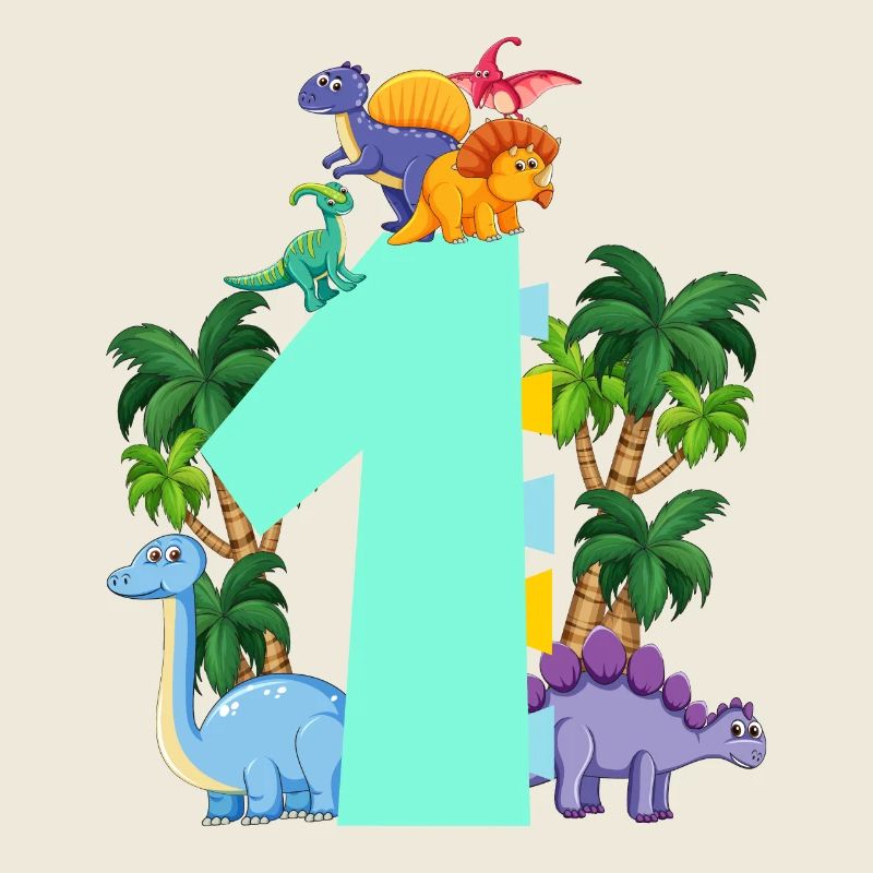 Dinosaurier 1 Jahre Alt 1. Geburtstag Party