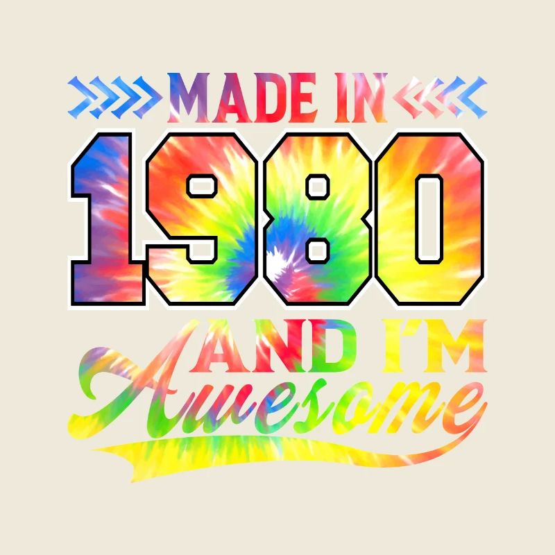 Made In 1980 And I Am Awesome Color Spectrum