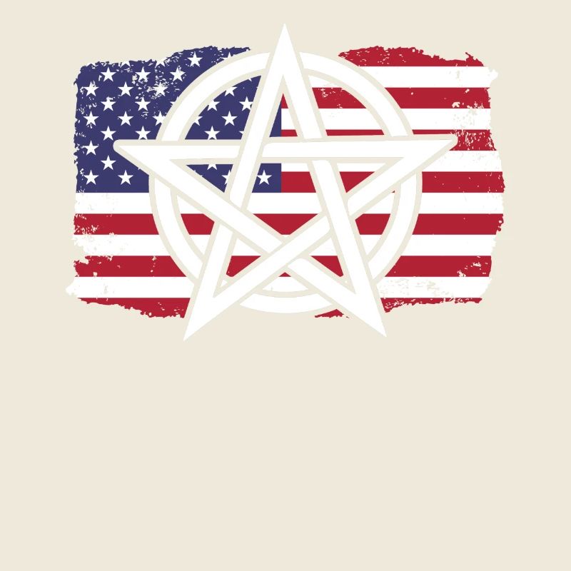 Drapeau américain Sorcellerie Wizardry Pentagram