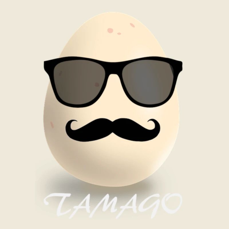 Tamago - Oeuf avec lunettes de soleil et moustache