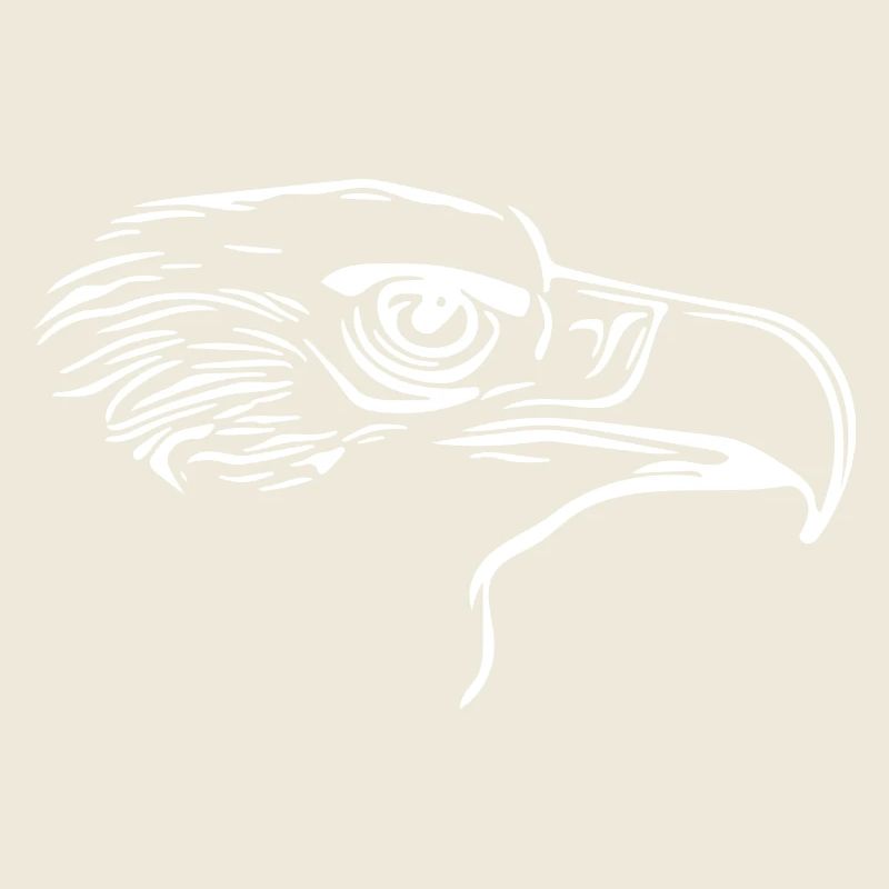 Elegant bird head with large beak