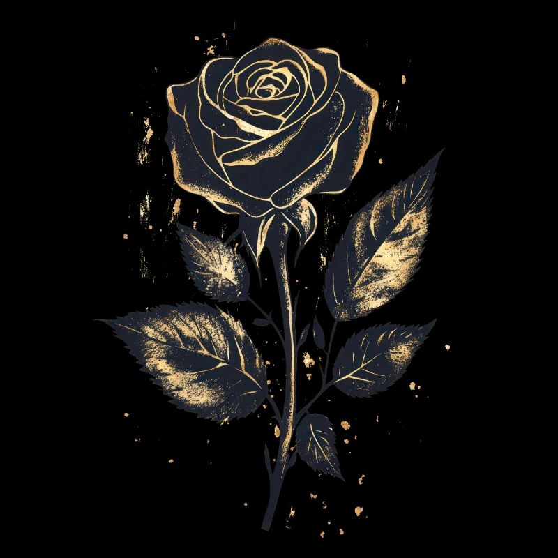Rose dorée noire