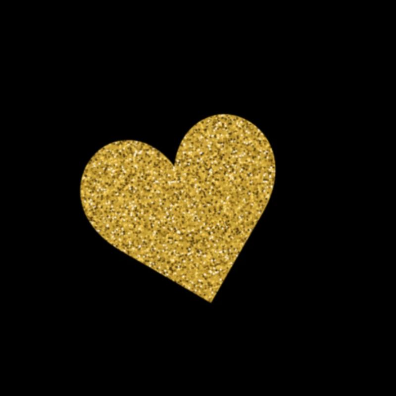 Goldenes Glitzerherz