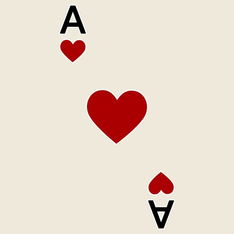 Spielkarte Herz Ass