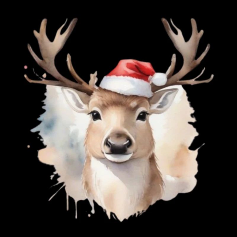 Reindeer Joy Watercolor Tee