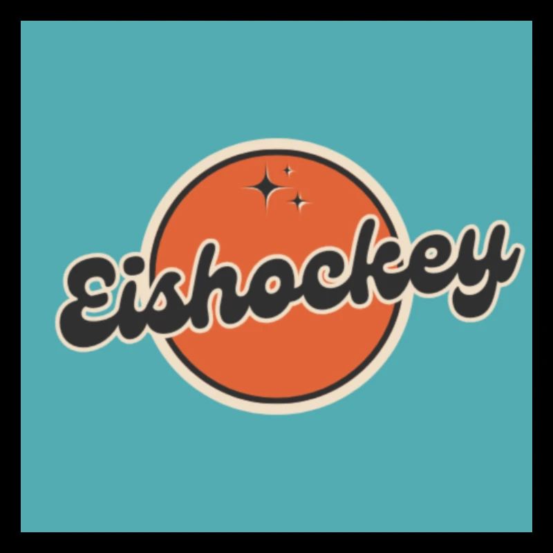 Orange and Dark Gray Retro Apparel eishockey