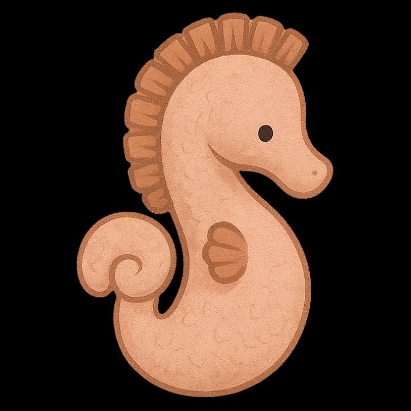 Motif de bébé hippocampe – Créature marine aimante n—