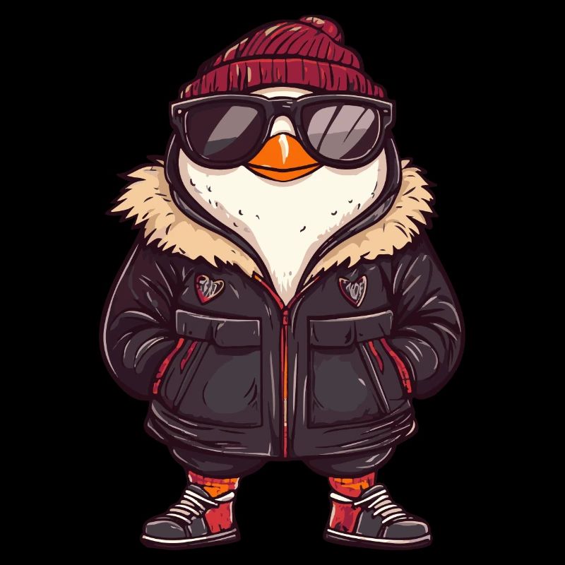 Pinguin Winter Comic