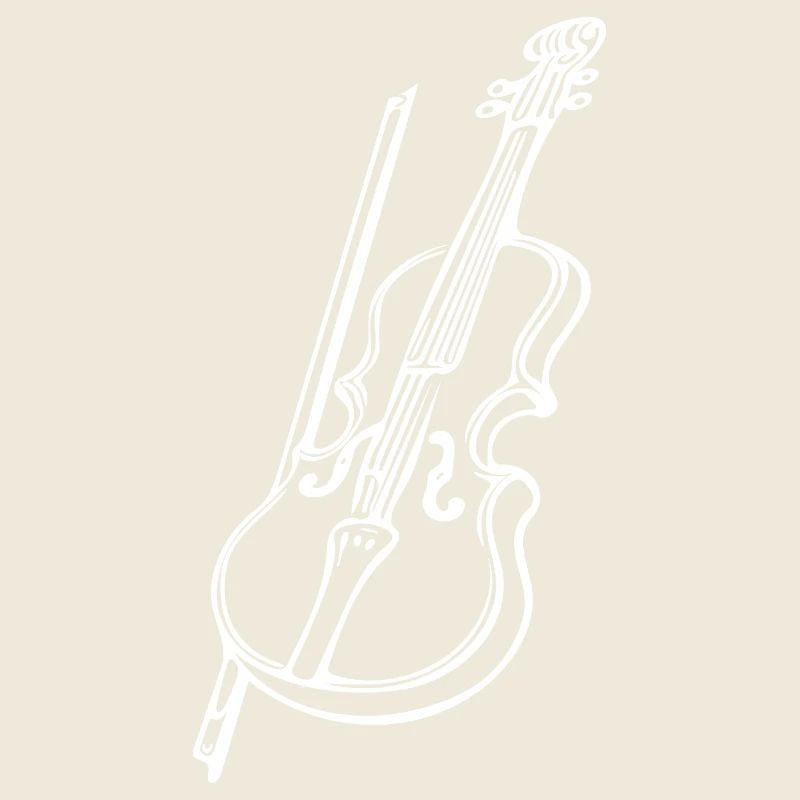 Antike Geige mit Geigenbogen