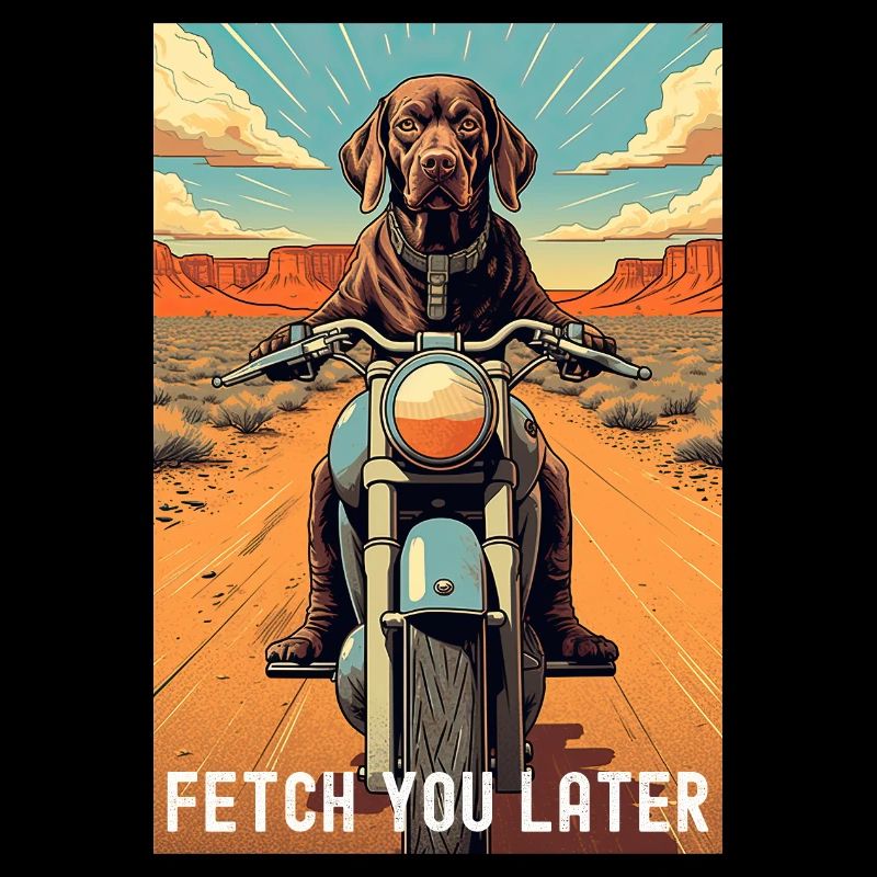 Labrador Retriever Riding a Motorcycle