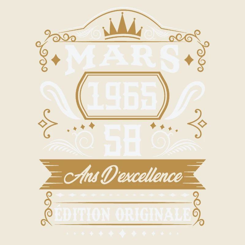 Mars 1965 58 Ans Rétro Cadeau D'anniversaire