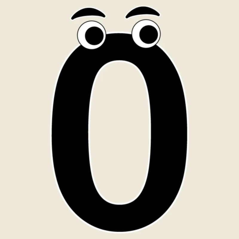 Number Zero 0 Kids Birthday Learn Math